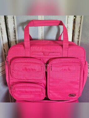 $145 Retail NWT Lug Legacy Puddle Jumper Duffle In Rosette Pink - Sold Out Item